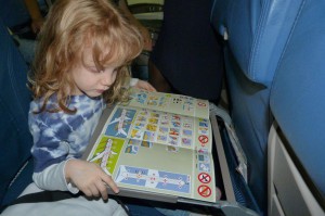 Katie brushes up on the safety procedures.